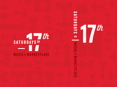 Saturdays on 17th 17th ave arrows branding calgary lockup numerals saturday typography