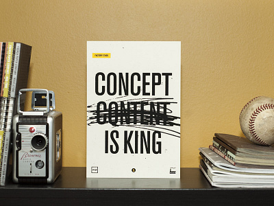 Concept Is King concept king screen print content typography