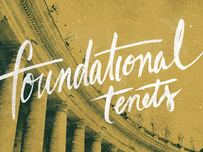 Foundational Tenets book hand hand lettering ink lettering revisions texture
