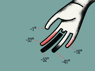 Frostbite cold frostbite hand illustration winter