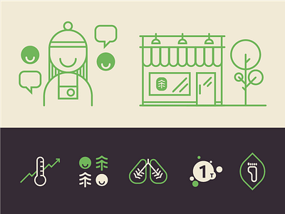 TreeEra – Spot Illustrations carbon environment icons illustration influencer retail treeera trees