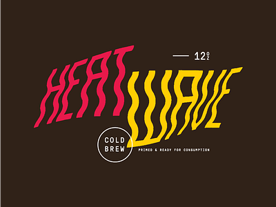 Heat Wave Cold Brew bottle coffee cold brew heat wave label typography