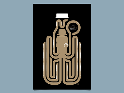 Octo Growler beer craft beer dandy growler octopus poster screenprint