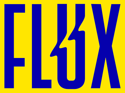 FLUX flux logo logotype ripple typography