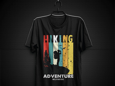 Hiking T- Shirt Design custom tshirt graphic design tshirt tshirt design typography tshirt vintage design