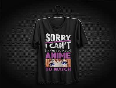 Anime T-Shirt Design custom t shirt graphic design tsh tshirt design typographydesign