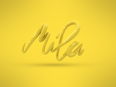 Mila 3d c4d design lettering