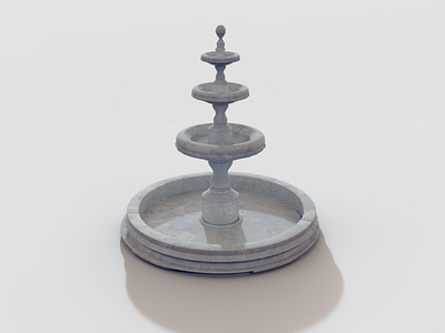 Fountain 3d c4d modeling