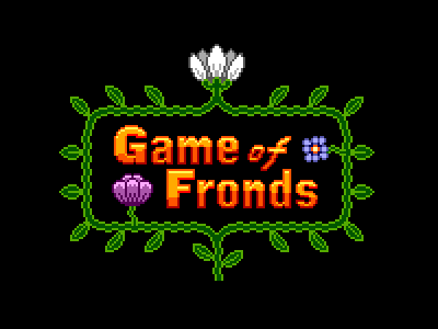 Game Of Fronds game logo pixel