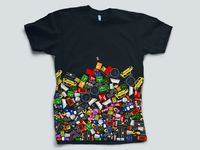 The Incident shirt, original concept 2 game ios iphone pixel shirt
