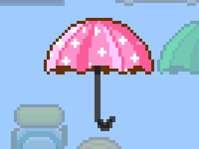 Umbrella 8bit game pixel retro