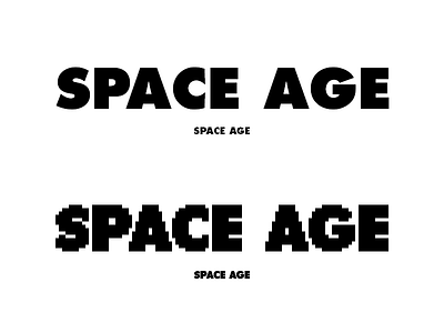Space Age, alternate title ios pixel space age type