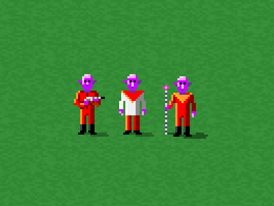 Tinker, tailor, soldier, doctor 8bit game pixel space age