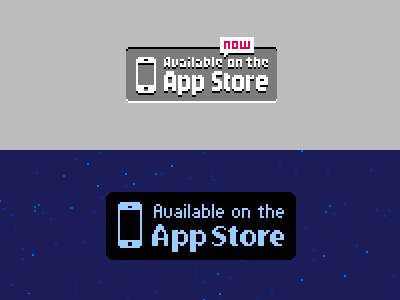 Two takes on the App Store button 8bit app store apple ios pixel retro