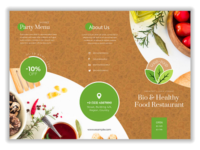 Brochure Bio & Healthy Food Reataurant