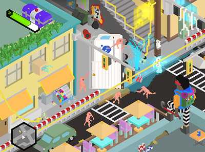 Isometric City character character design city colorful design hexel illustration isometric