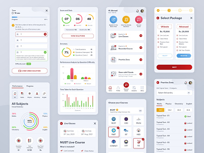 Education App (University Test Preparation) creative education mobile app education pricing graph live classes mcqs mcqs test result minimal modern question and answer app student app student icons student mobile app student stats test preparation mobile app test result app test result mobile app university app university mobile app university test app