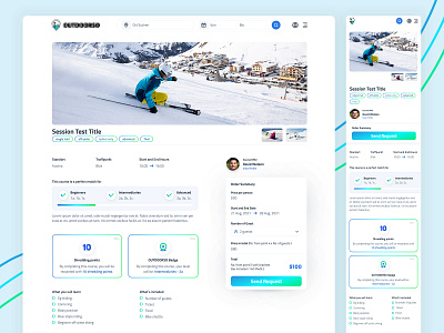 Ice Skating Event Landing Page Design with Responsive