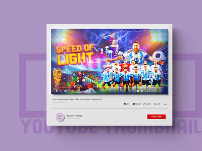 FIFA WORLD CUP YOUTUBE THUMBNAIL DESIGN design designer fifawoldcup graphic design illustration messi motion graphics thumbnail