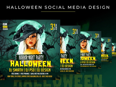 Halloween Social Media Design best designer branding creative design designer graphic design halloween illustration photoshop socialmedia