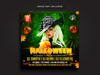 HALLOWEEN SOCIAL MEDIA PARTY FLYER DESIGN