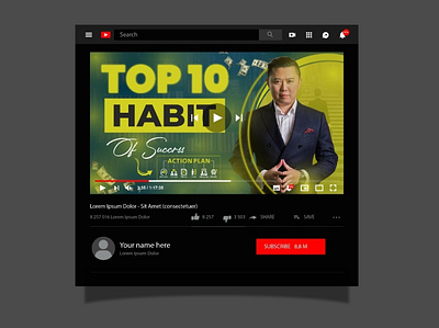 YouTube Thumbnail Design branding creative design designer graphic design illustration logo youtube thumbnail