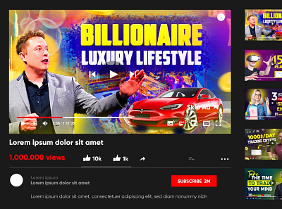 YouTube Thumbnail Design branding creative design designer graphic design illustration youtube youtube thumbnail design