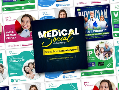 Medical Social Media Design branding creative design designer flyer design graphic design illustration logo motion graphics social media design vector