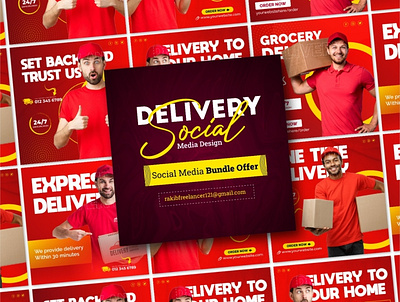 Delivery Social Media Design animation branding corporate design creative creative design design designer flyer design graphic design illustration motion graphics social media post