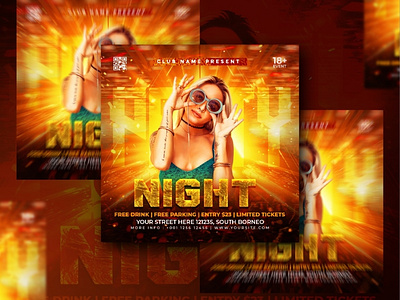 Social Media Party Flyer Design