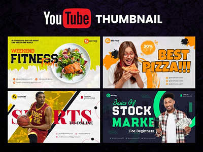 YouTube Thumbnail Design banner design branding corporate design creative creative design design designer graphic design illustration logo vector youtube thumbnail design