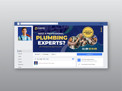 Plumbing Facebook Cover Design