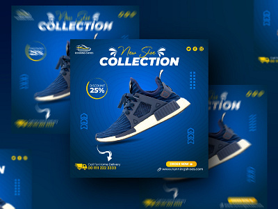 walk sports shoes - social media project branding creative design designer graphic design illustration logo motion graphics vector