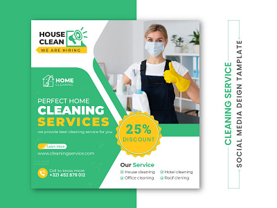 Cleaning service social media post design template-02 branding creative design designer flyer design. freelancer rakib graphic design illustration social media design