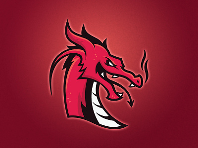 Red Dragons Logo dragon logo red sports team