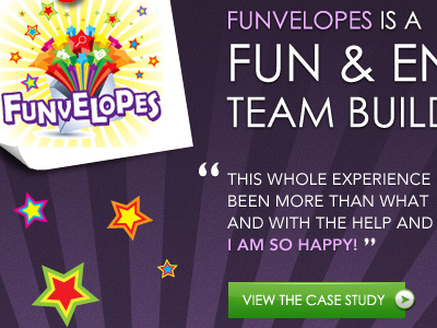 Featured Work Slide 2 button colorful featured fun green purple red stars type typography yellow