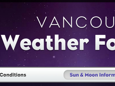 Vancouver Weather Forecast - Header