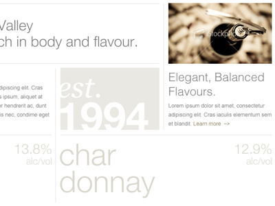 McWatters - Homepage Content black clean content design homepage layout minimalistic type typography white wine