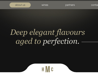 McWatters - Homepage Banner banner black clean content design homepage layout minimalistic type typography white wine