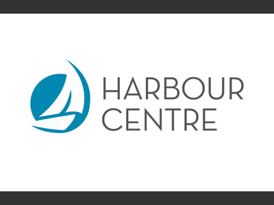 Harbour Centre Logo Concept - 3 blue boat harbour logo modern ocean sail script teal type typography
