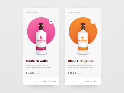 Product page for craft distillery bicolor branding clean design distillery gradient color minimal product product page shop shopping typography ui user interface webdesign