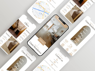 Oasis Residence UI/UX Mobile branding graphic design illustration logo ui ux vector