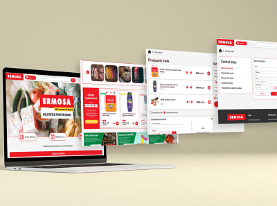 Ermosa – Online Grocery Store UI/UX Desktop branding design graphic design illustration logo ui ux vector