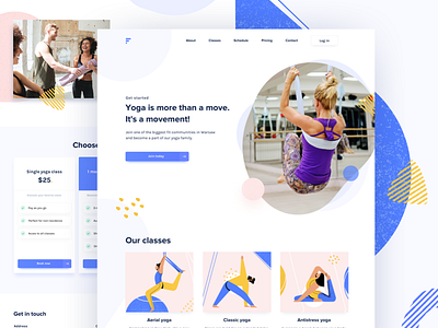 Redesign Concept - Yoga studio fit fitness illustration landing page studio website yoga