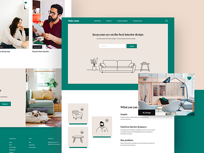 Makeroom furniture home house house design illustration interior interior design interior designer landing page typography ui ui ux design ux website