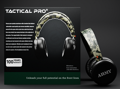 Tactical PRO headset 3d 3dmodelling blender3d branding design marketing packaging photorealism product productdesign realistic render rendering