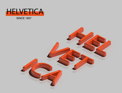 Helvetica 3d font 3d adobe illustator creative font graphic design typography work