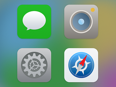 iOS 7 icon fixes flat icons ios my take redesign simple