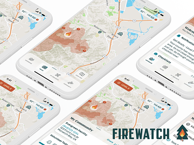 Firewatch App app fire map product design watch