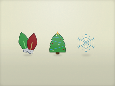 Christmas! christmas icons lights snowflake tree